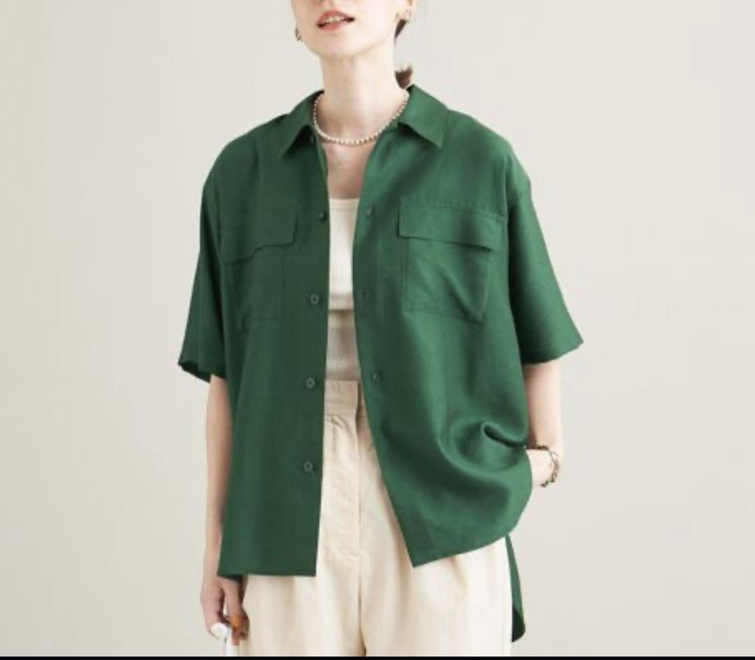 BEAUTY&YOUTH シャツ　グリーン　ケリートップス