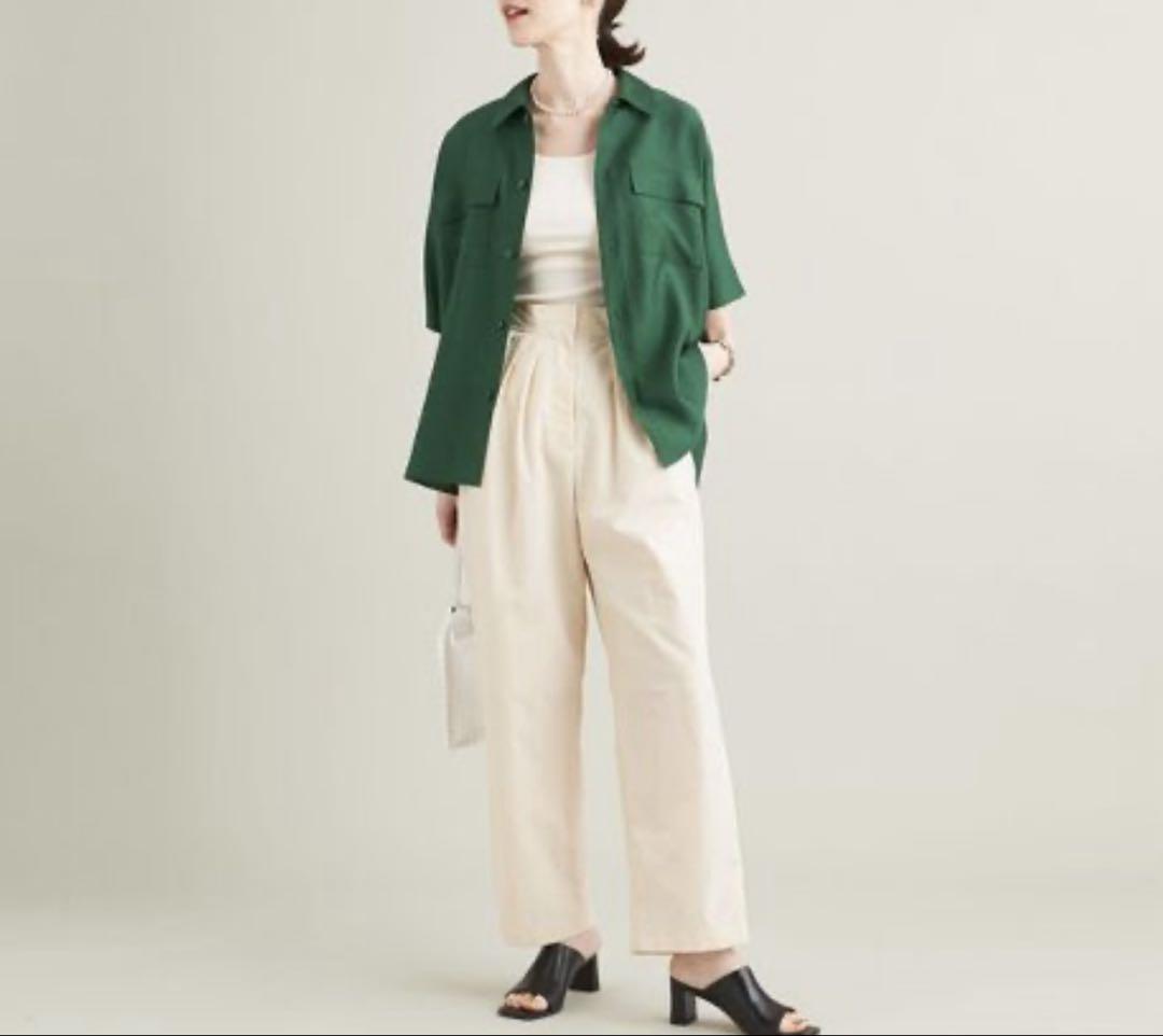 BEAUTY&YOUTH シャツ　グリーン　ケリー