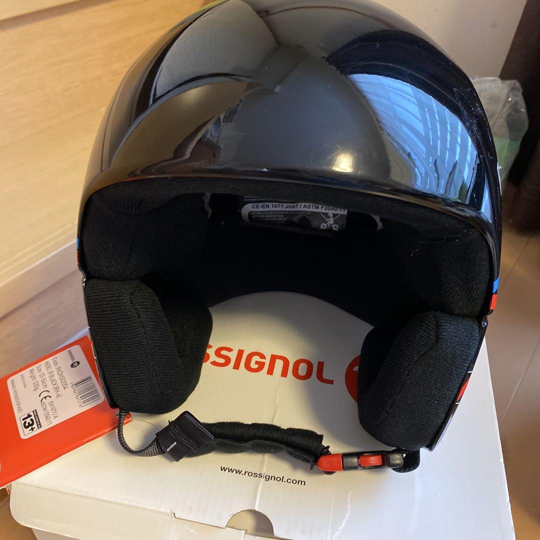 ROSSIGNOL スキー用ヘルメット ブラック キッズ 頭のサイズ53