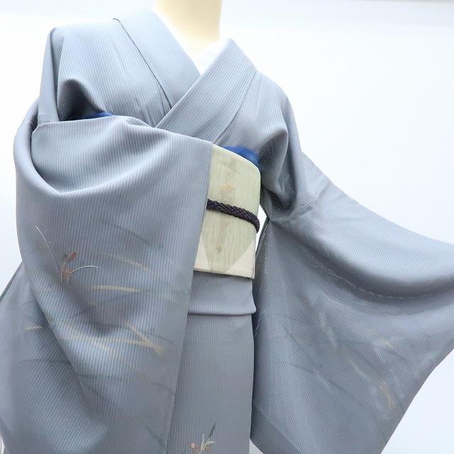 注目 Y2987◇夏着物 正絹 Mercari - 訪問着 手縫い仕立て 刺繍 縦絽 着物・浴衣