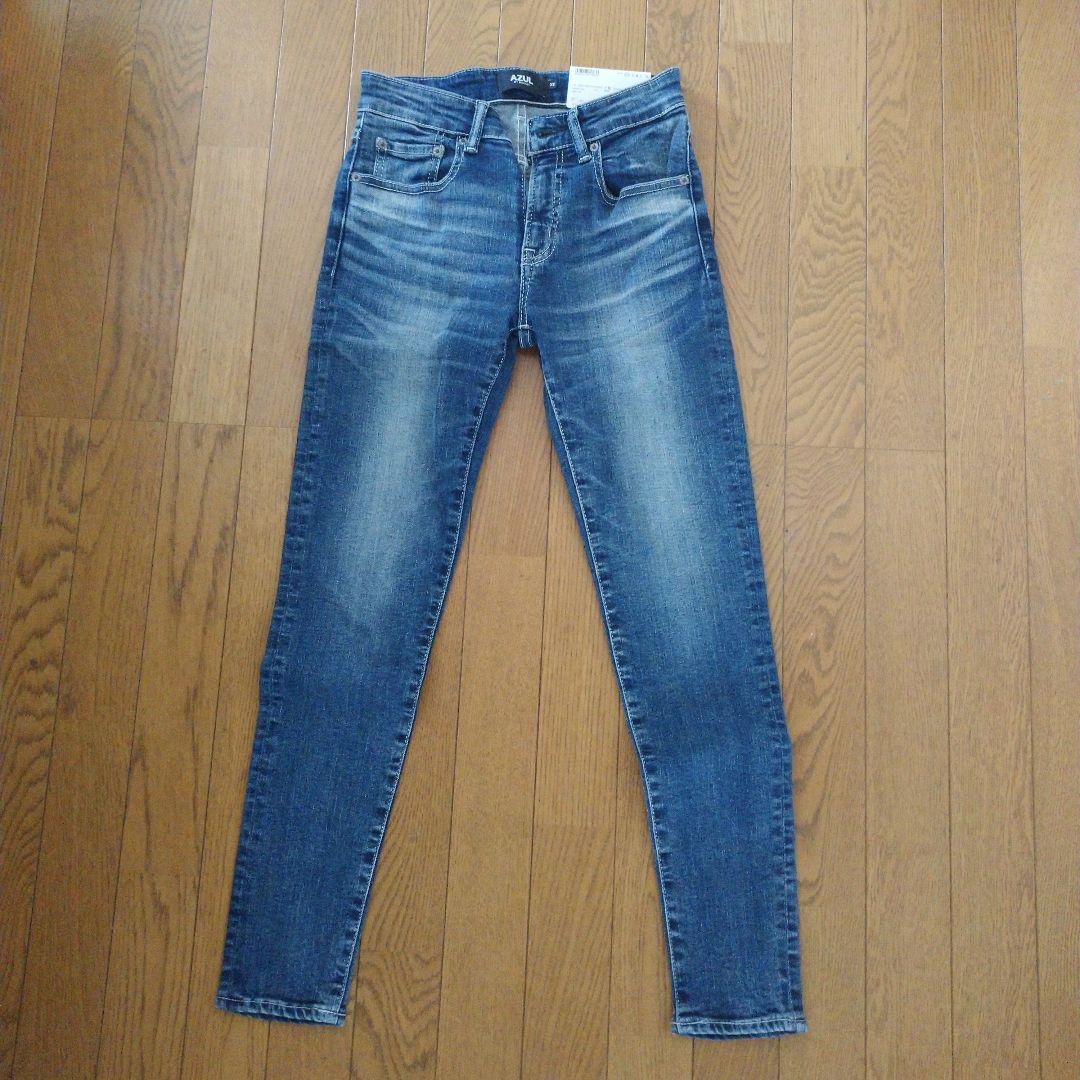 新品未使用 AZUL by MOUSSY スキニーデニム XS ブルー