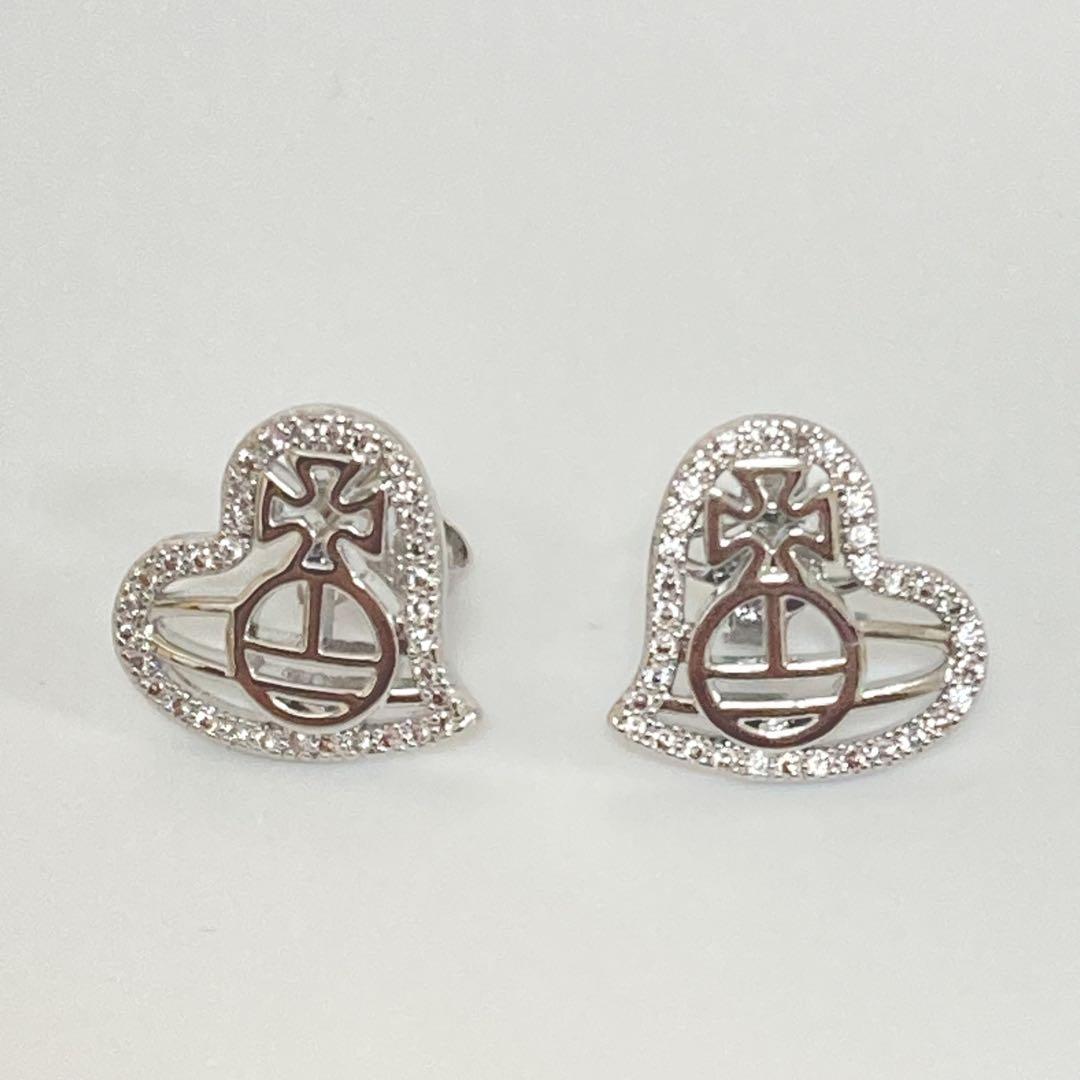 Vivienne Westwood ハートオーブピアス　シルバー