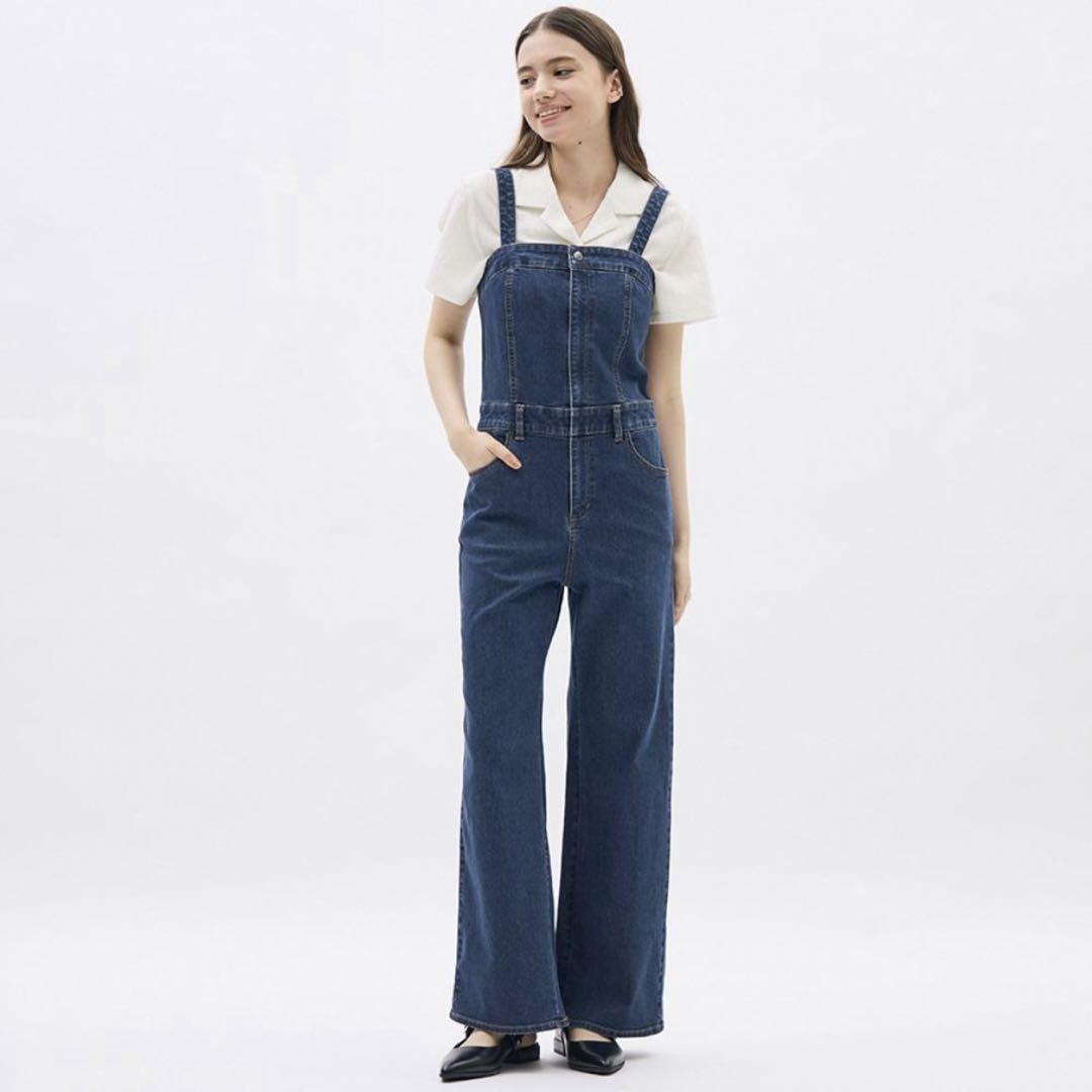 GU ベアトップサロペットパンツ サロペット ベアトップ