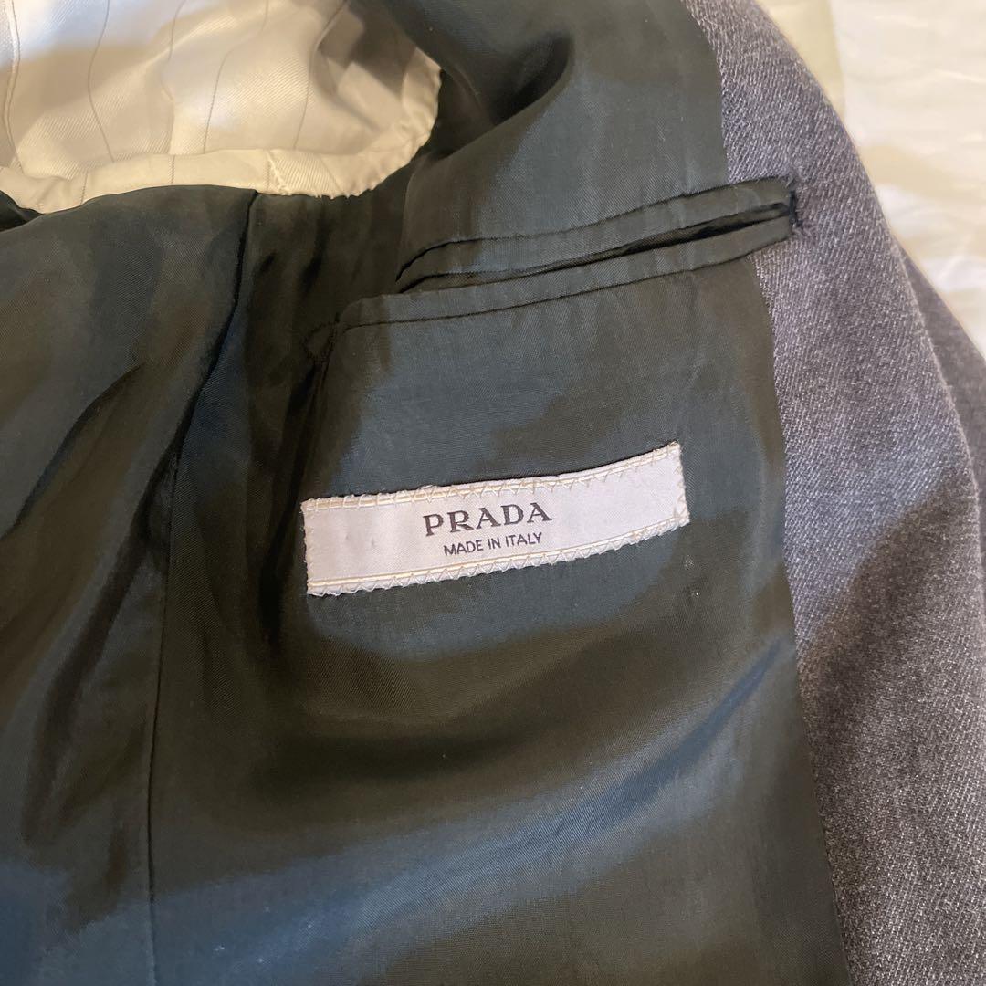 PRADA ビジネスジャケット グレー ダブルボタン イタリア製