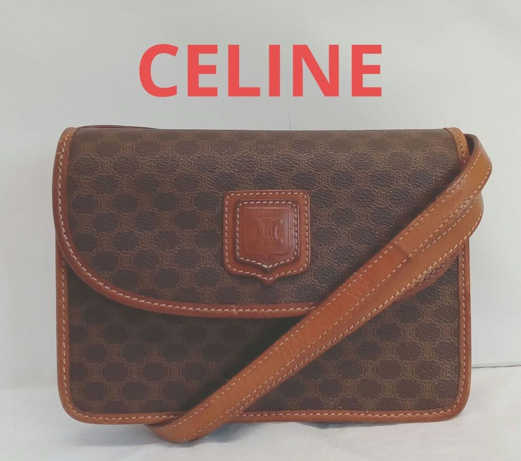 APA01 セリーヌ マカダム ショルダーバッグ トリオンフCELINE