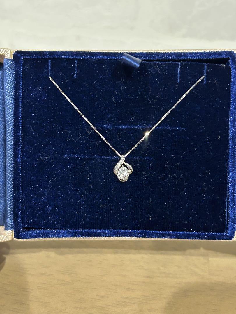 鑑定書付✨最高Dカラーダイヤモンド0.2ct‼️ほぼ未使用美品✨プラチナネックレス