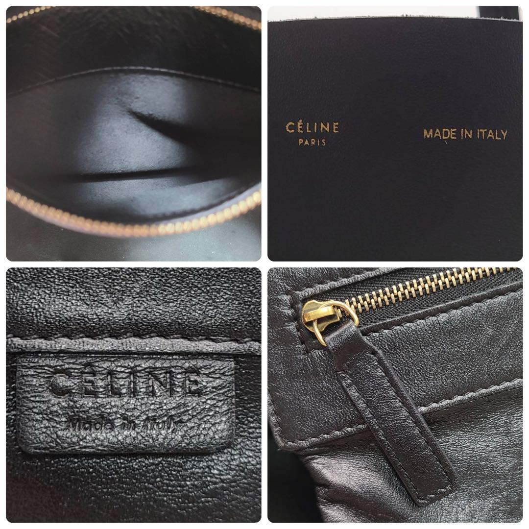 【良品!✨】CELINE セリーヌ ホリゾンタル カバ トートバッグ 黒 画像6