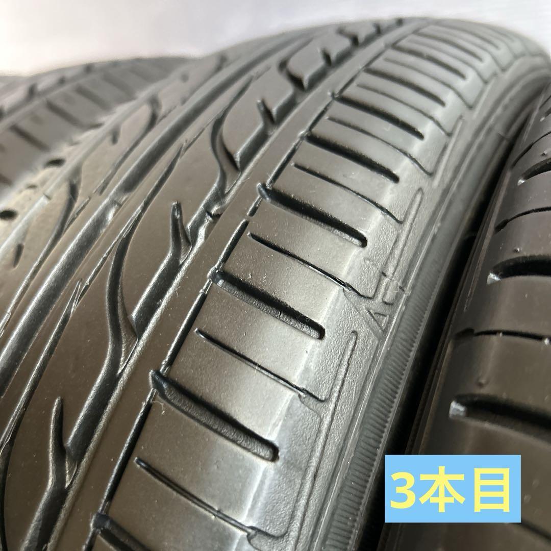 送料無料◆155/65R14/夏4本/残溝約6㎜/DUNLOP/2本片減り/軽用