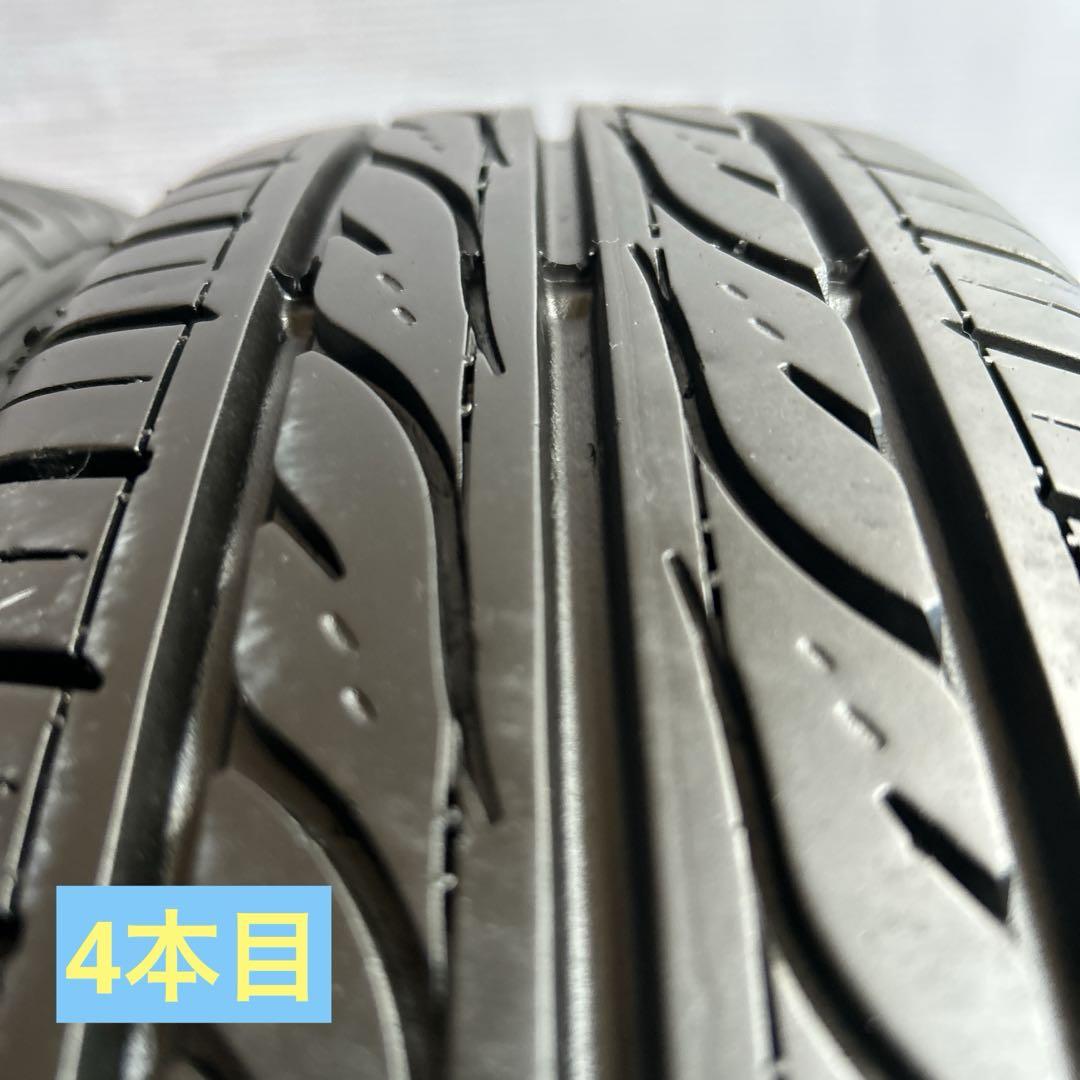 送料無料◆155/65R14/夏4本/残溝約6㎜/DUNLOP/2本片減り/軽用
