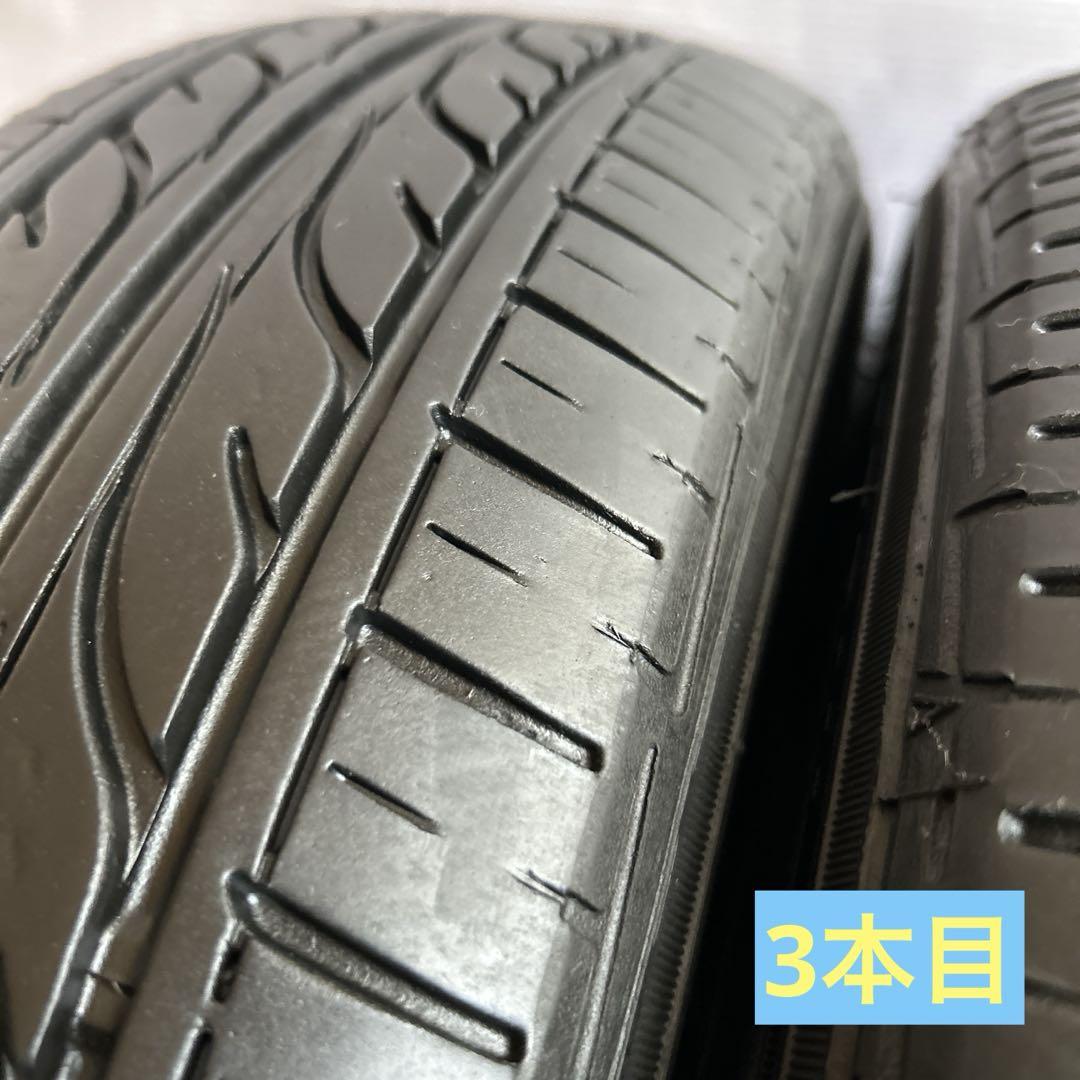 送料無料◆155/65R14/夏4本/残溝約6㎜/DUNLOP/2本片減り/軽用