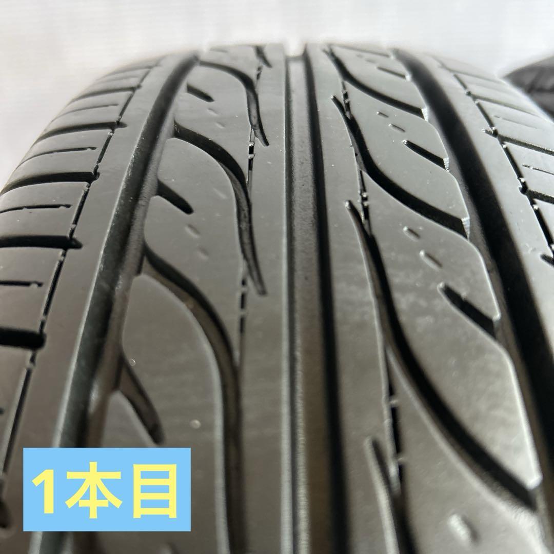 送料無料◆155/65R14/夏4本/残溝約6㎜/DUNLOP/2本片減り/軽用