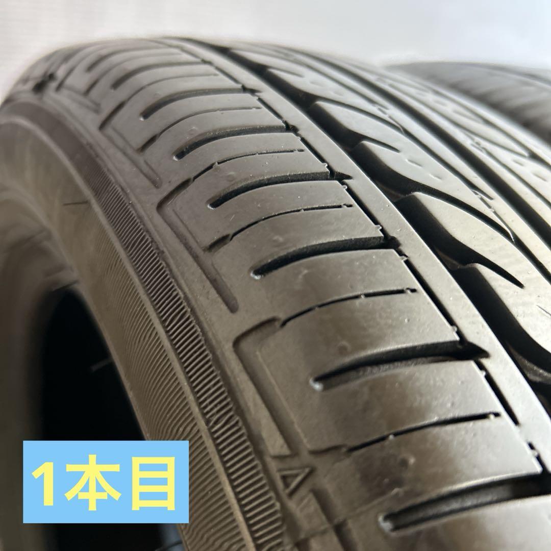 送料無料◆155/65R14/夏4本/残溝約6㎜/DUNLOP/2本片減り/軽用