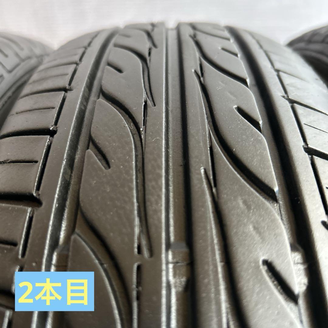 送料無料◆155/65R14/夏4本/残溝約6㎜/DUNLOP/2本片減り/軽用