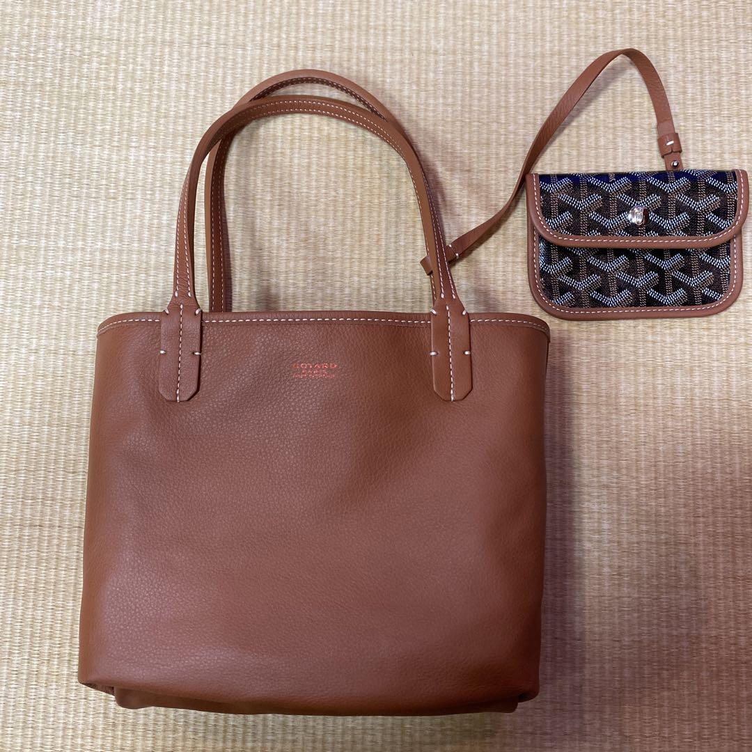 ゴヤール ミニトート アンジュ 黒️ブラウン（海外希少GOYARD