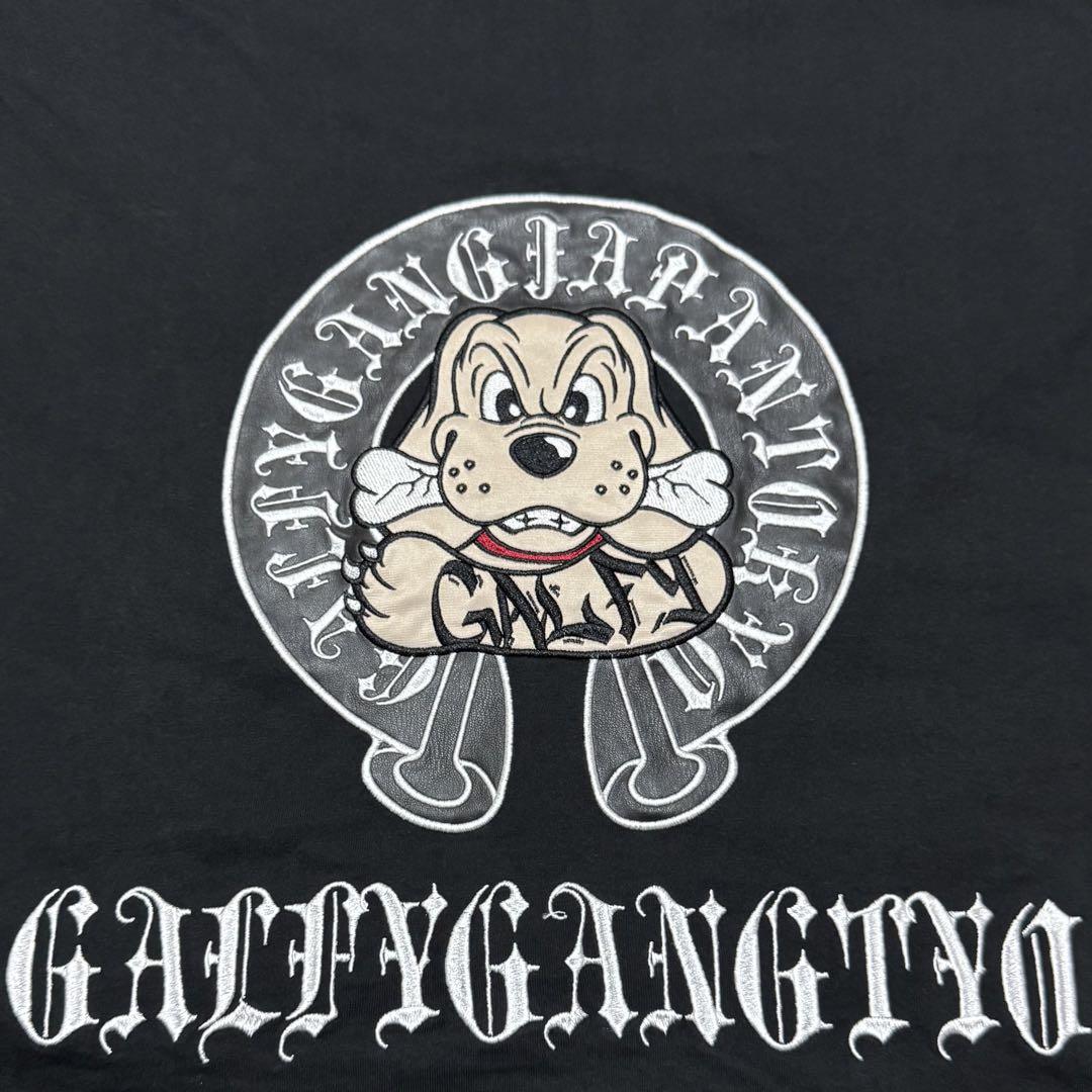 GALFY ガルフィ Tシャツ オール刺繍 バックデカロゴ 首ロゴ刺繍 大型犬