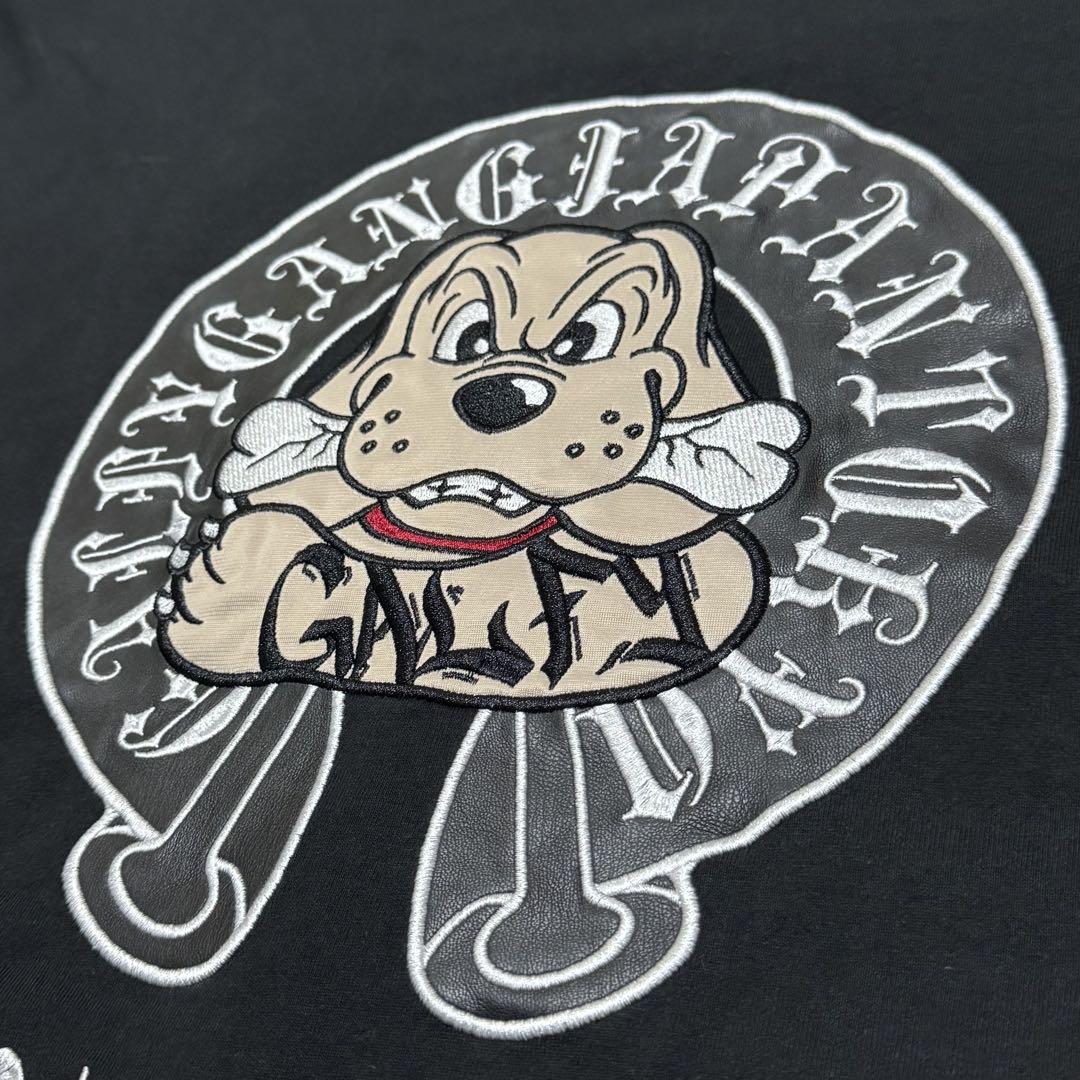 GALFY ガルフィ Tシャツ オール刺繍 バックデカロゴ 首ロゴ刺繍 大型犬