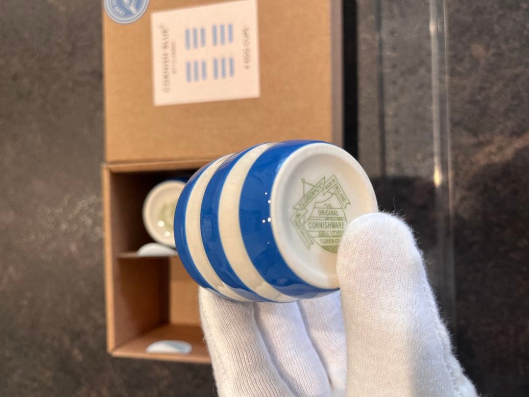 【新品・未使用】コーニッシュウェア卵カップ 4個セット　cornishware