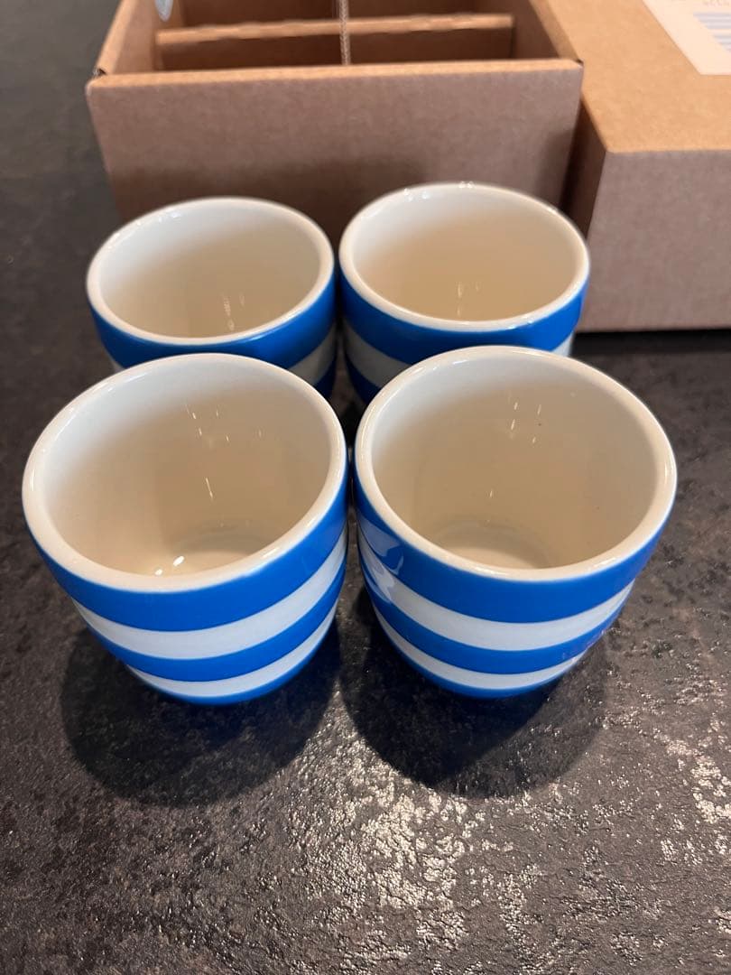 【新品・未使用】コーニッシュウェア卵カップ 4個セット　cornishware