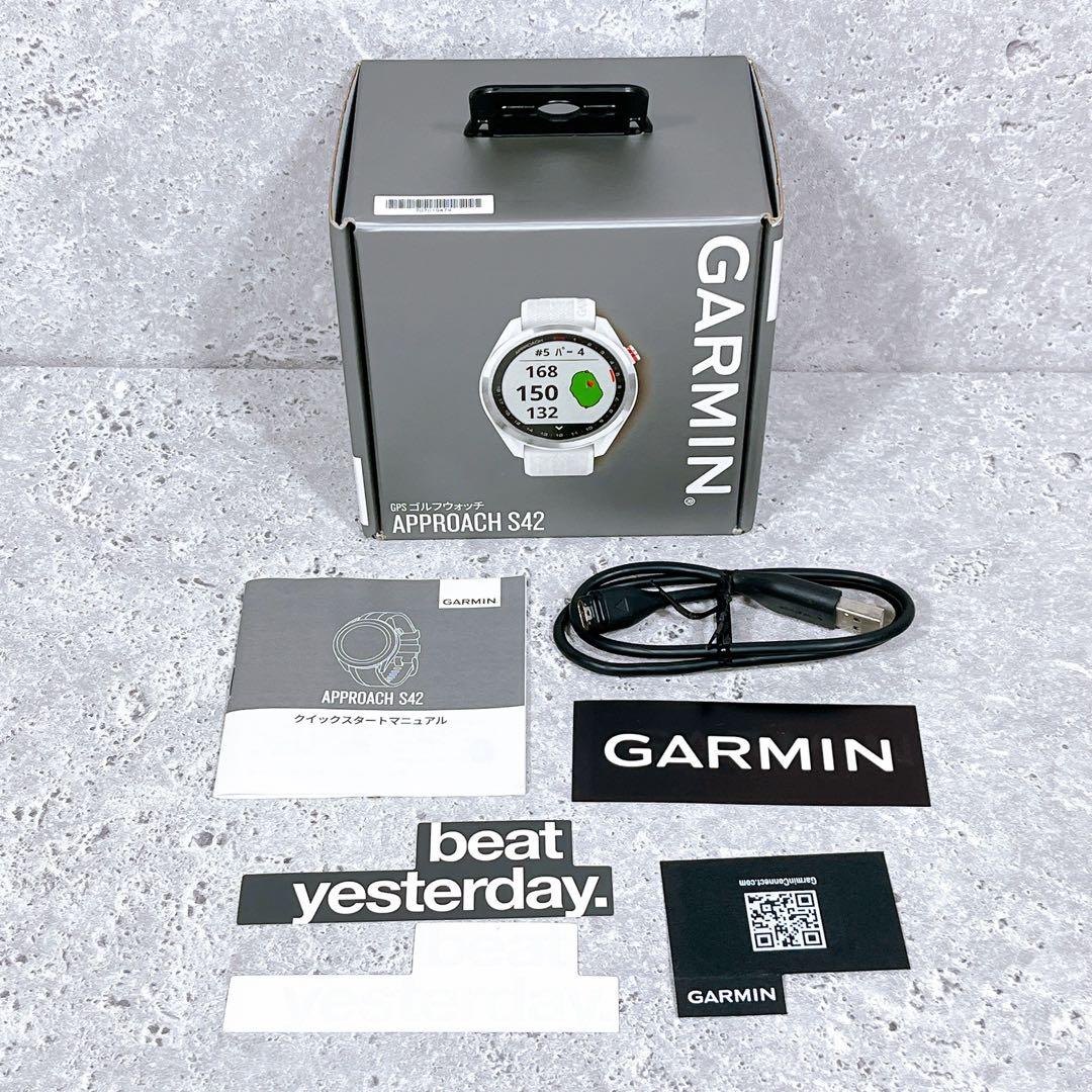 美品 GARMIN APPROACH S42 GPSゴルフウォッチ 腕時計
