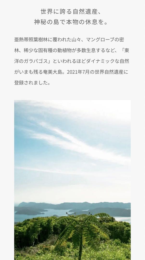 THE SCENE amami spa & resort  2泊3日 宿泊券