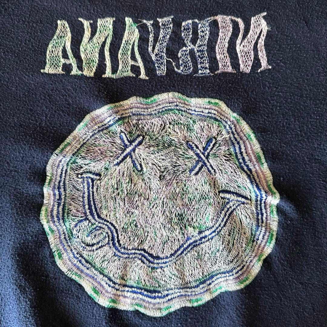 ニルヴァーナ　スウェット　スマイル刺繍　00sビンテージ　Y2K　Lサイズ