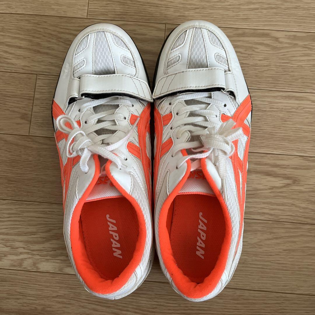ASICS GEL-TACTIC スパイクシューズ ホワイト/オレンジ アシックス スパイクシューズ ホワイト/オレンジ - メルカリ