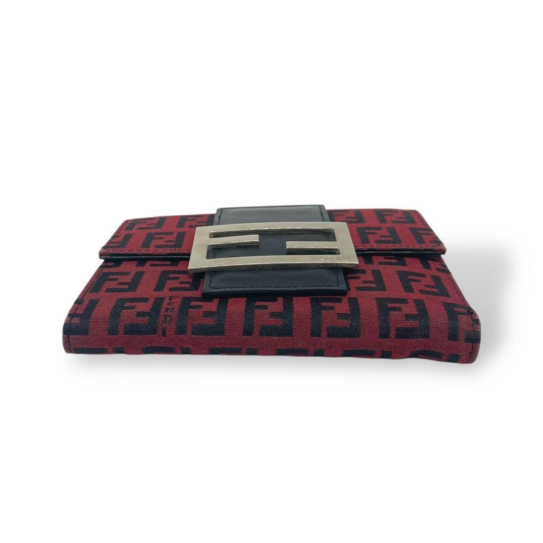 FENDI フェンディ 折り財布 マンマバケット ズッカ柄 レザー