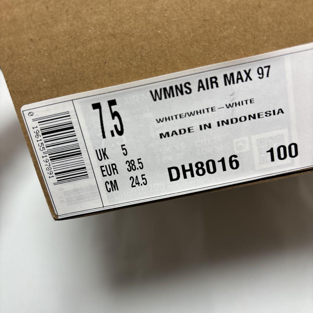 24.5cm ナイキ ウィメンズ　エアマックス97 DH8016-100 白