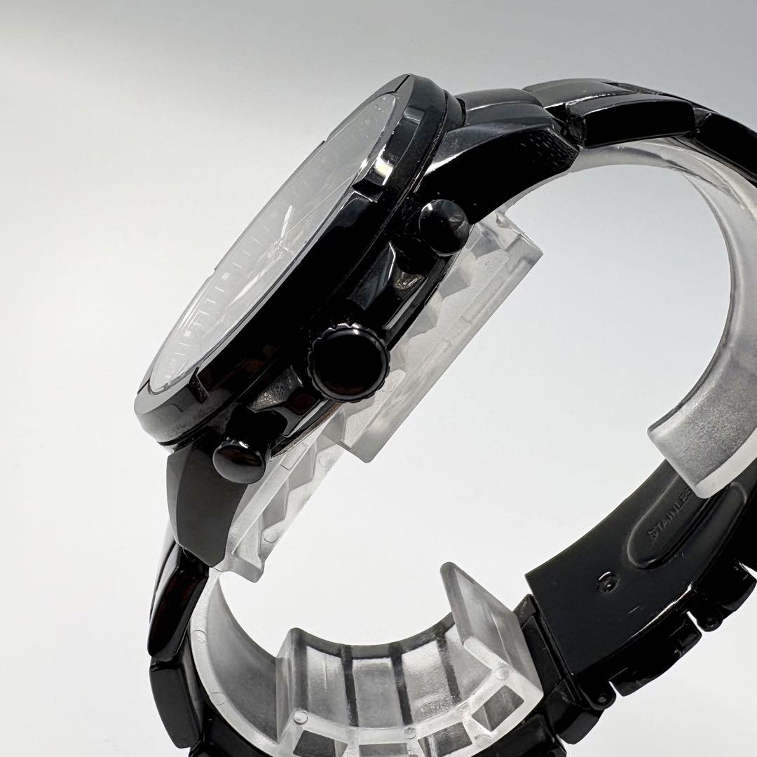 稼働品 SEIKO セイコー Pulsar 腕時計 クロノグラフ デイト 黒