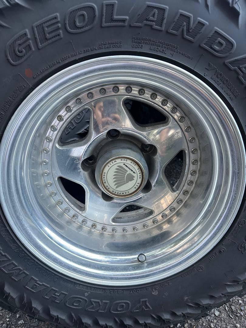 ラグナ15インチ ジオランダタイヤ付 大幅 げあり傷や汚れあり BRIGHTFACE_UK