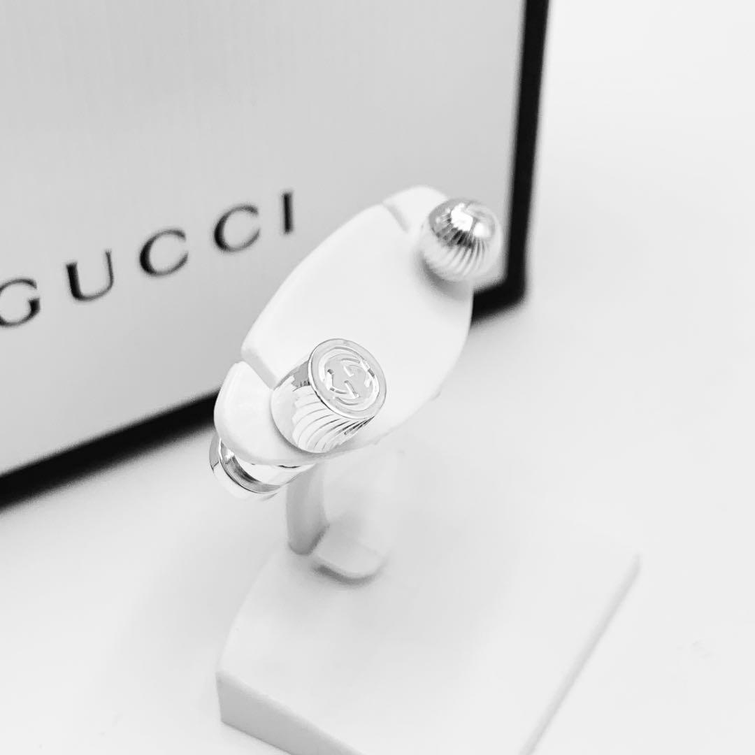 【美品/レア/現行】GUCCI ピアス　スクエア&ラウンド スタッズ　GG