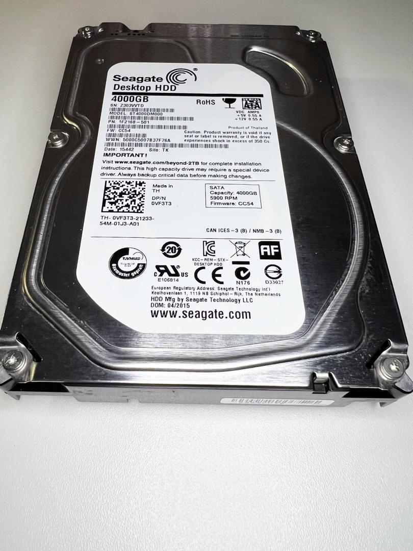 美品★SEAGATE ST4000DM000 [4TB SATA600]正常71