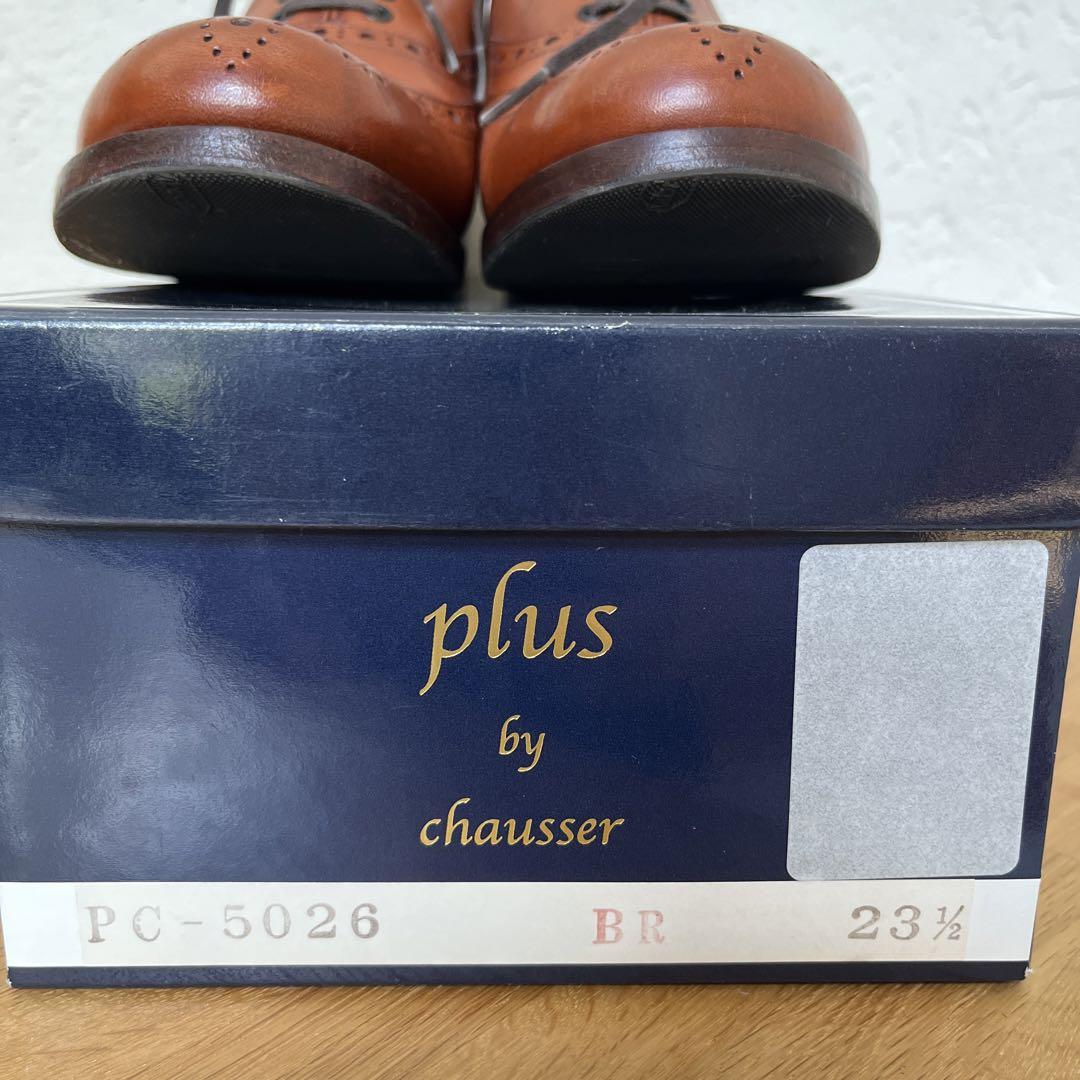 【美品】ショセplus by chausser ウイングチップシューズ 23.5