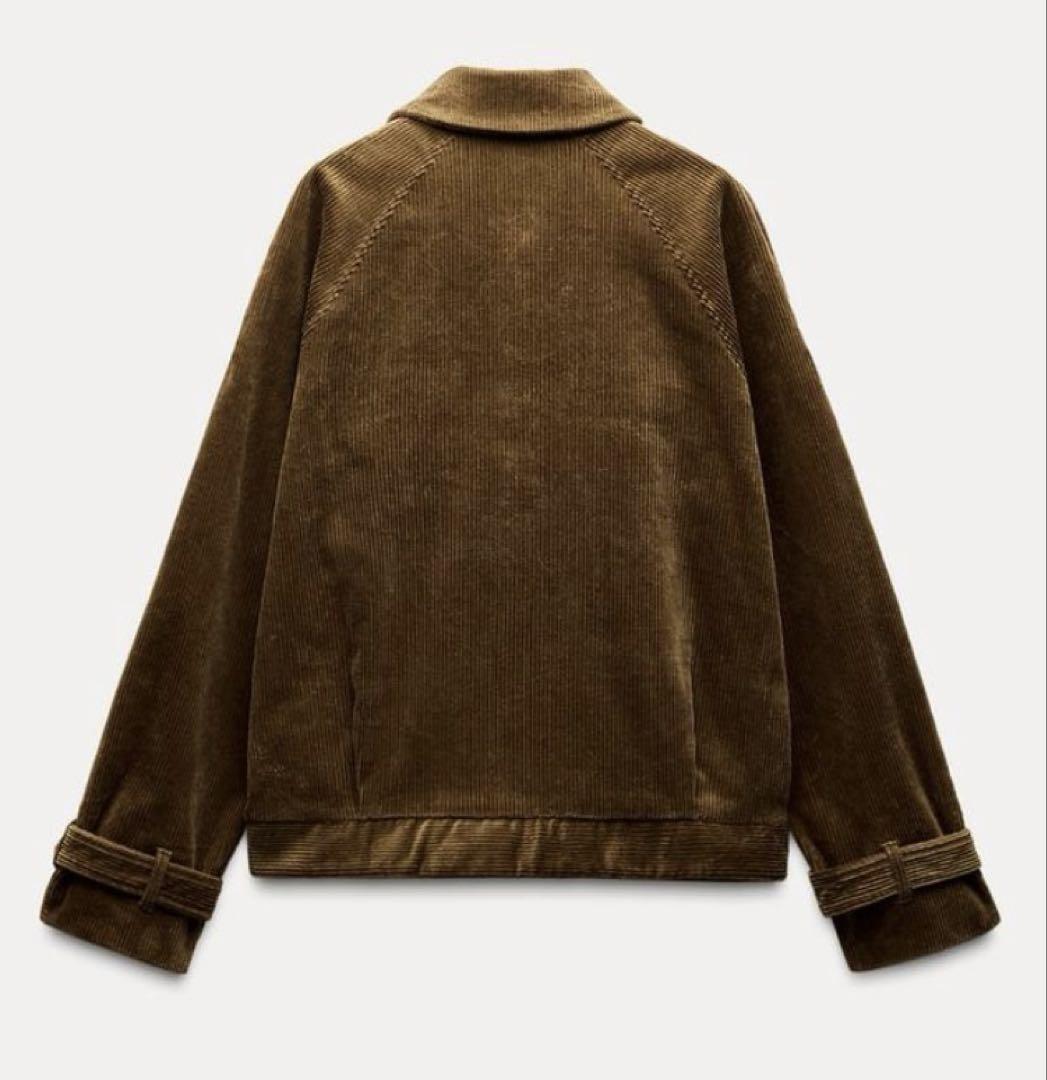 豪華 ZARA ブラウン コーデュロイ ジャンパー Lサイズ 新品未使用 ジャケット・アウター