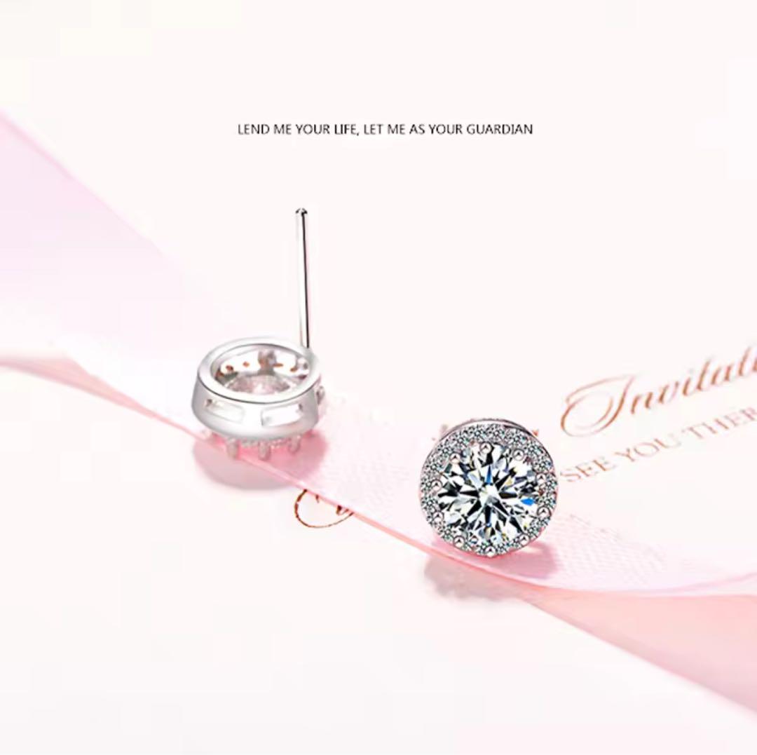 099ps【高品質】 ダイヤピアス　CZ　S925　シルバー　プラチナコート 099ps【高品質】 ダイヤピアス CZ S925 シルバー プラチナコート