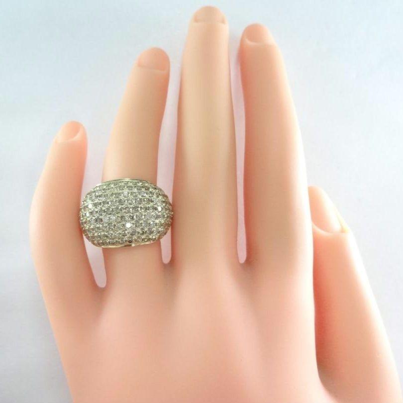 【美品】3.00ct　ダイヤモンド　パヴェセッティング　リング　K18