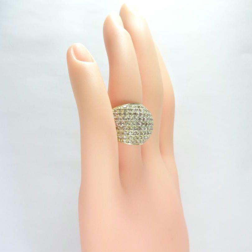 【美品】3.00ct　ダイヤモンド　パヴェセッティング　リング　K18