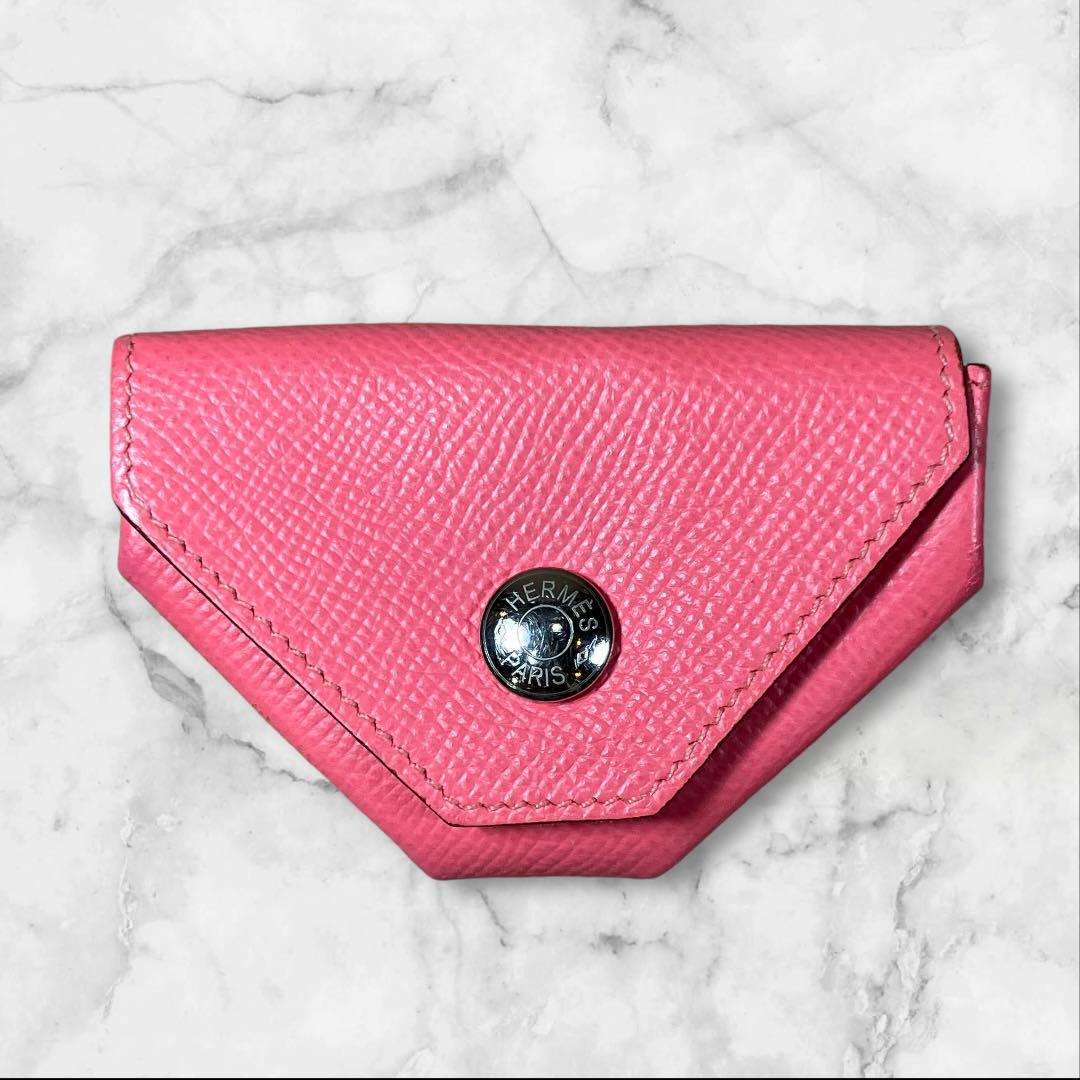 美品◇HERMES◇ル ヴァンキャトル コイン ケース ピンク 箱入り 美品◇HERMES◇ル ヴァンキャトル コイン ケース ピンク 箱入り