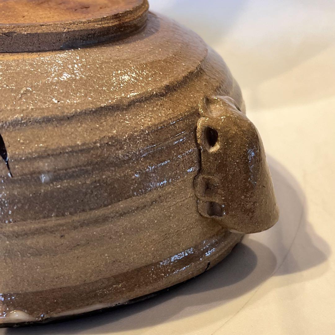 一点もの 古絵唐津片口酒器　雪持文様笹　工芸品　骨董品　コレクション