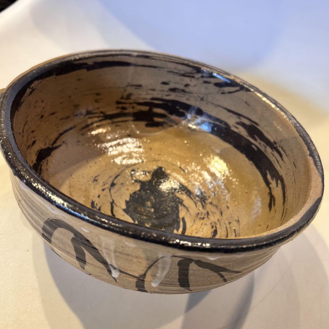 一点もの 古絵唐津片口酒器　雪持文様笹　工芸品　骨董品　コレクション