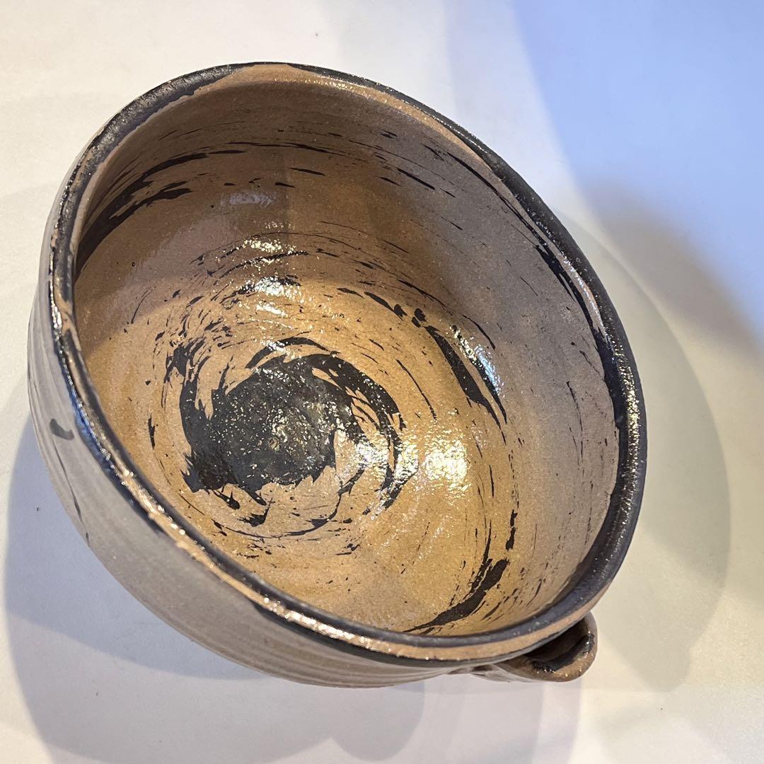 一点もの 古絵唐津片口酒器　雪持文様笹　工芸品　骨董品　コレクション