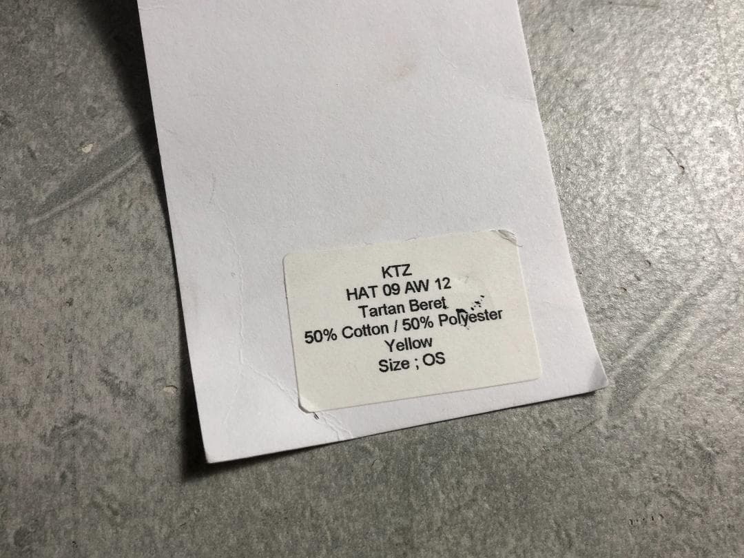 KTZ チェック ベレー帽 アーカイブ 新品 3-9-107 KTZ チェック ベレー帽 アーカイブ 新品 3-9-107