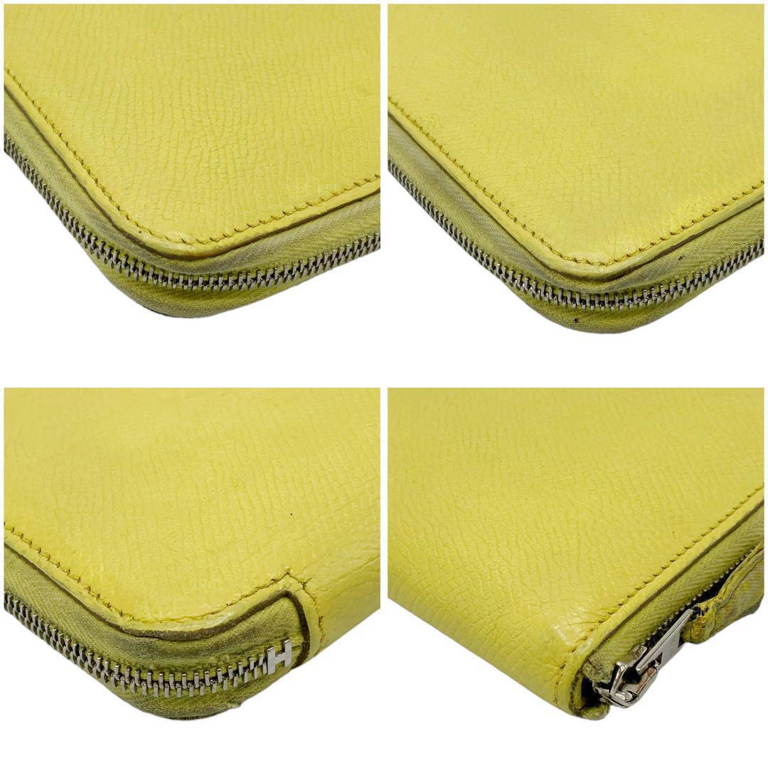 良品✨ エルメス アザップロング シルクイン 長財布 イエロー 画像10