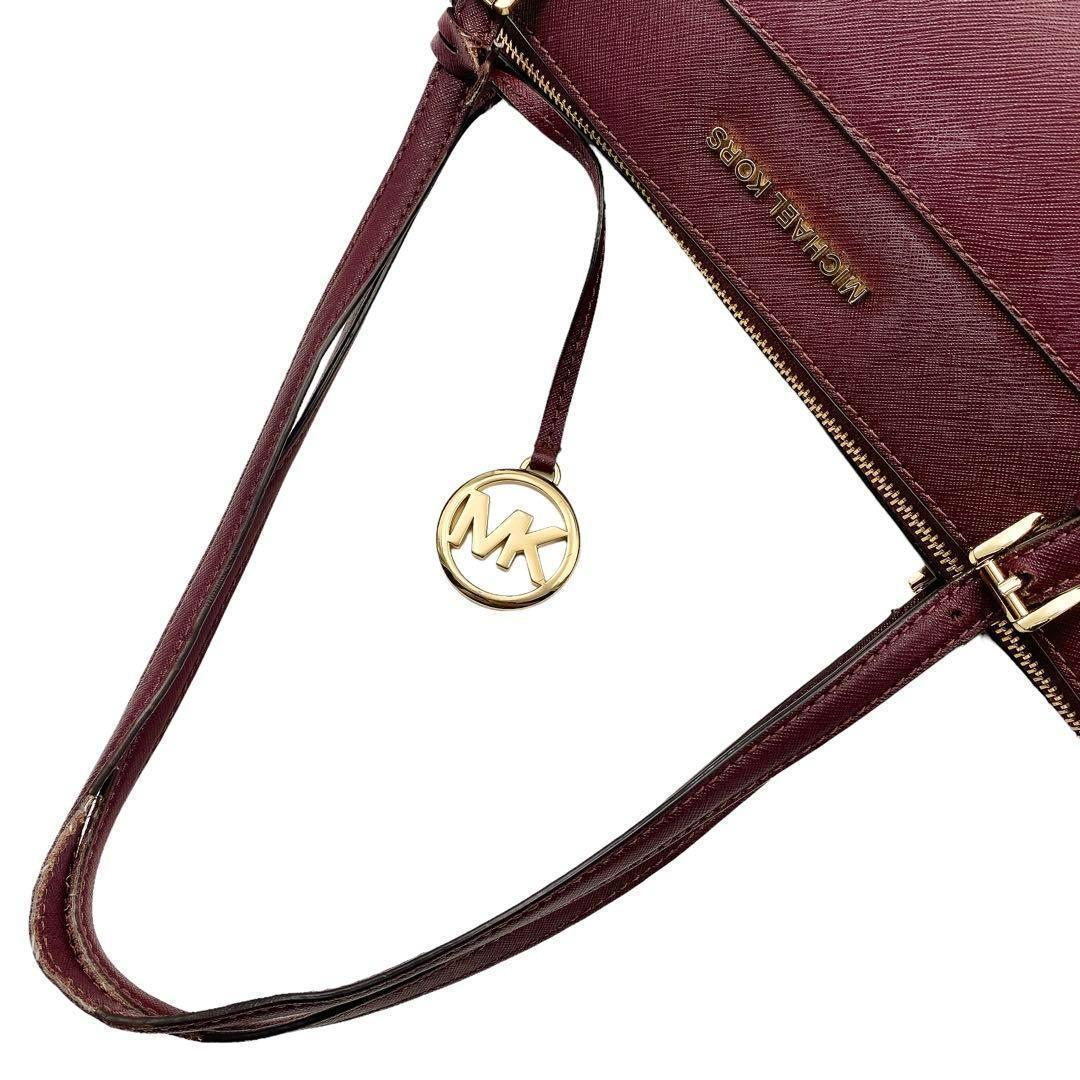 MICHAEL KORS ボルドー レザー トートバッグ レディース 8228 MICHAEL KORS レザー ボルドートートバッグ レディース 8228