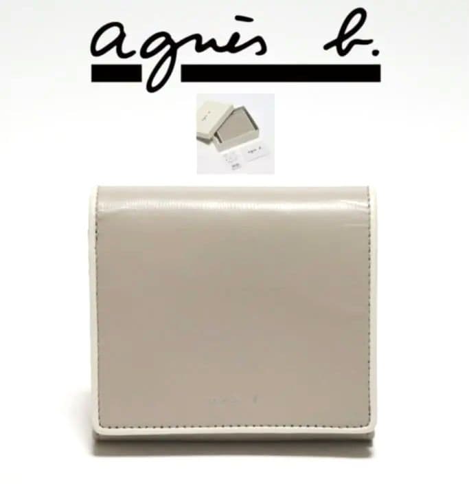 き agnes b. アニエスベー 内側がま口 二つ折り財布Agnes b