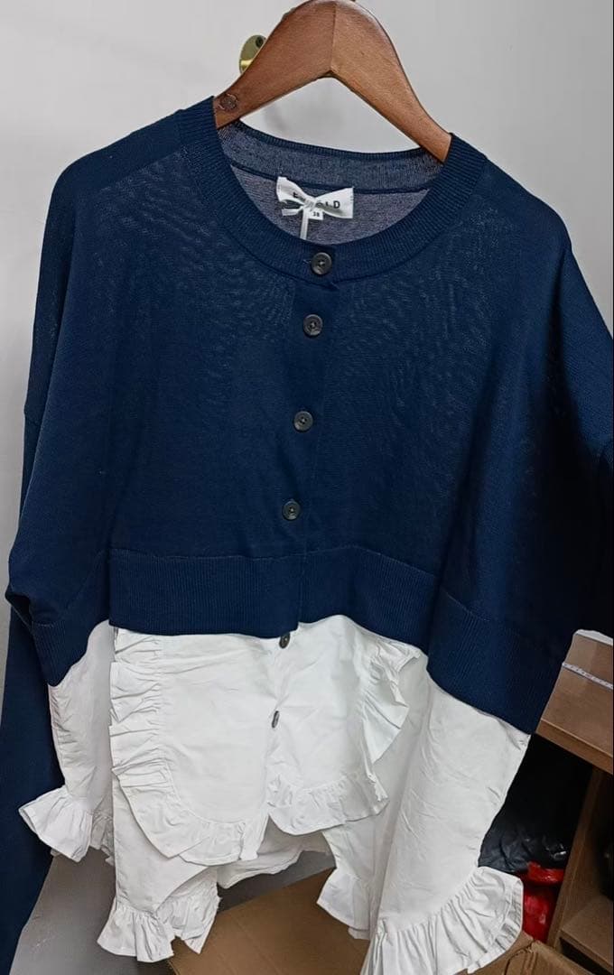 ENFOLD / FRILL-BOTTOM CARDIGAN - メルカリ