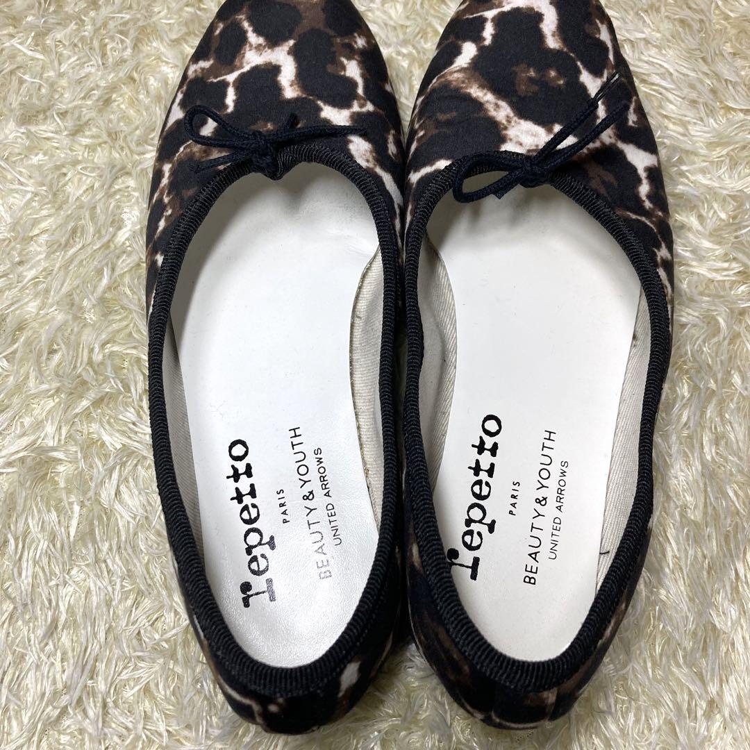 『美品』repetto レペット　MANON 別注　バレエシューズ　レオパード