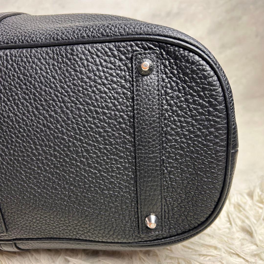 【極美品】ACATE KAUS シュリンクレザー トート トートバッグ ブラック 【極美品】ACATE KAUS シュリンクレザー トート トートバッグ ブラック