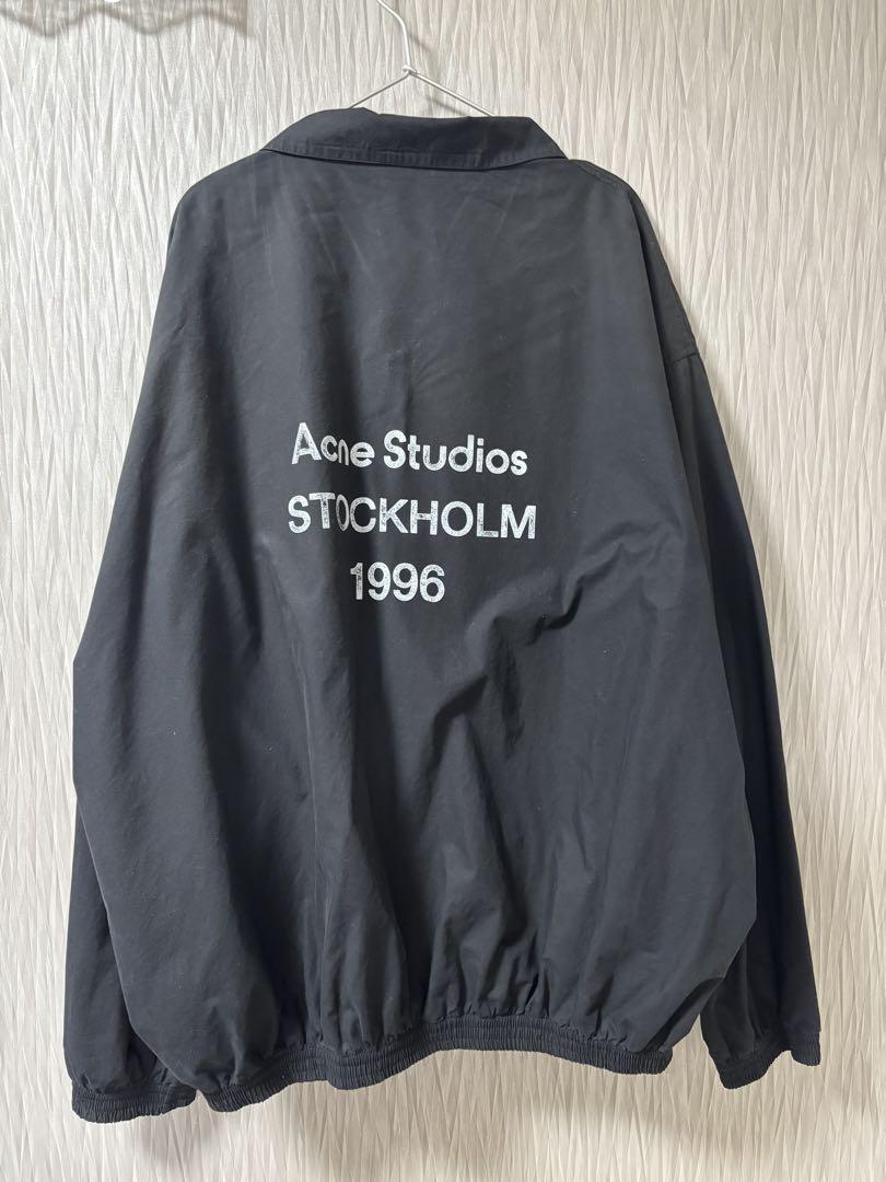 【正規品】Acne Studiosロゴジッパージャケット　ブラック　44 Acne Studios 23AW ロゴジッパージャケット ブラック