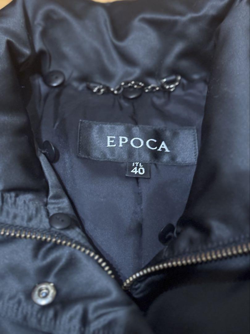 【美品】EPOCA ロングダウンコート ラクーンファー ウエストベルト付き